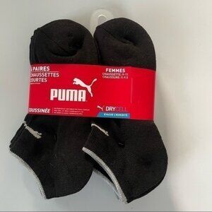 Puma women’s low cut socks performance black gray 6 pack size 5-9.5